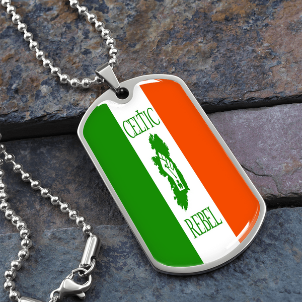 Celtic Rebel Luxury Dog Tag - Military Ball Chain