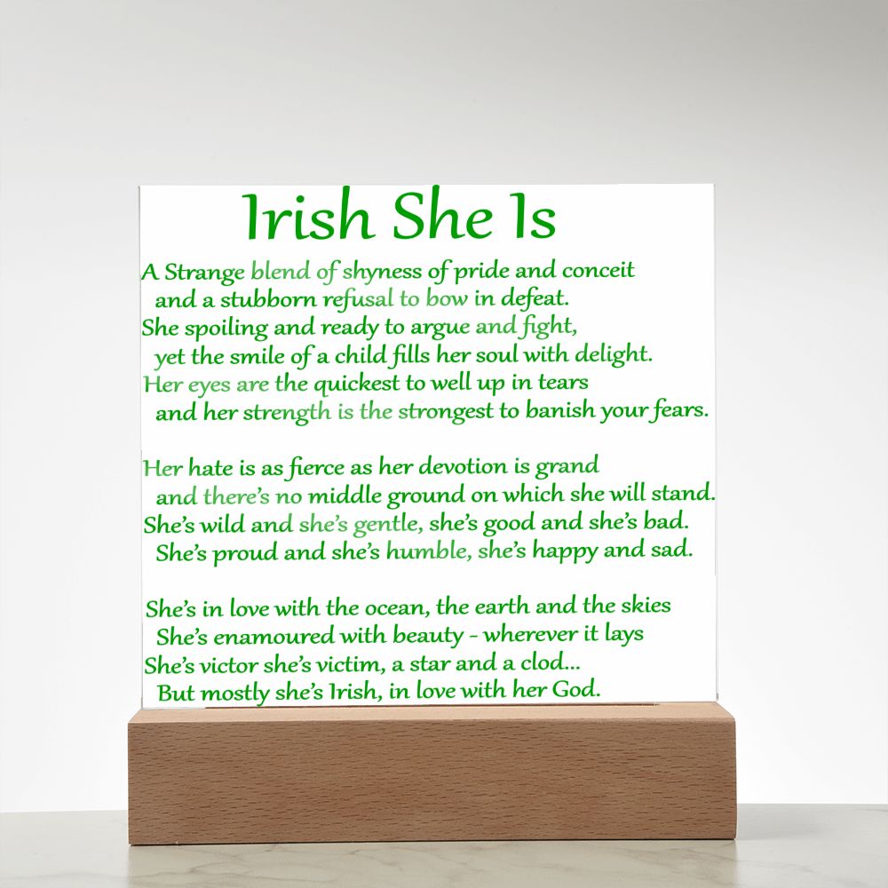 ☘️ Irish She Is Square Acrylic Plaque ☘️