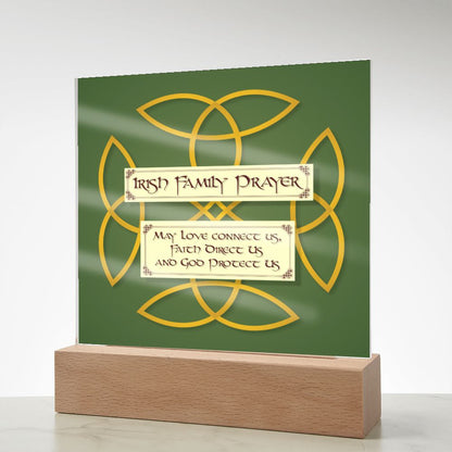 ☘️ Irish Family Prayer Square Acrylic Plaque ☘️