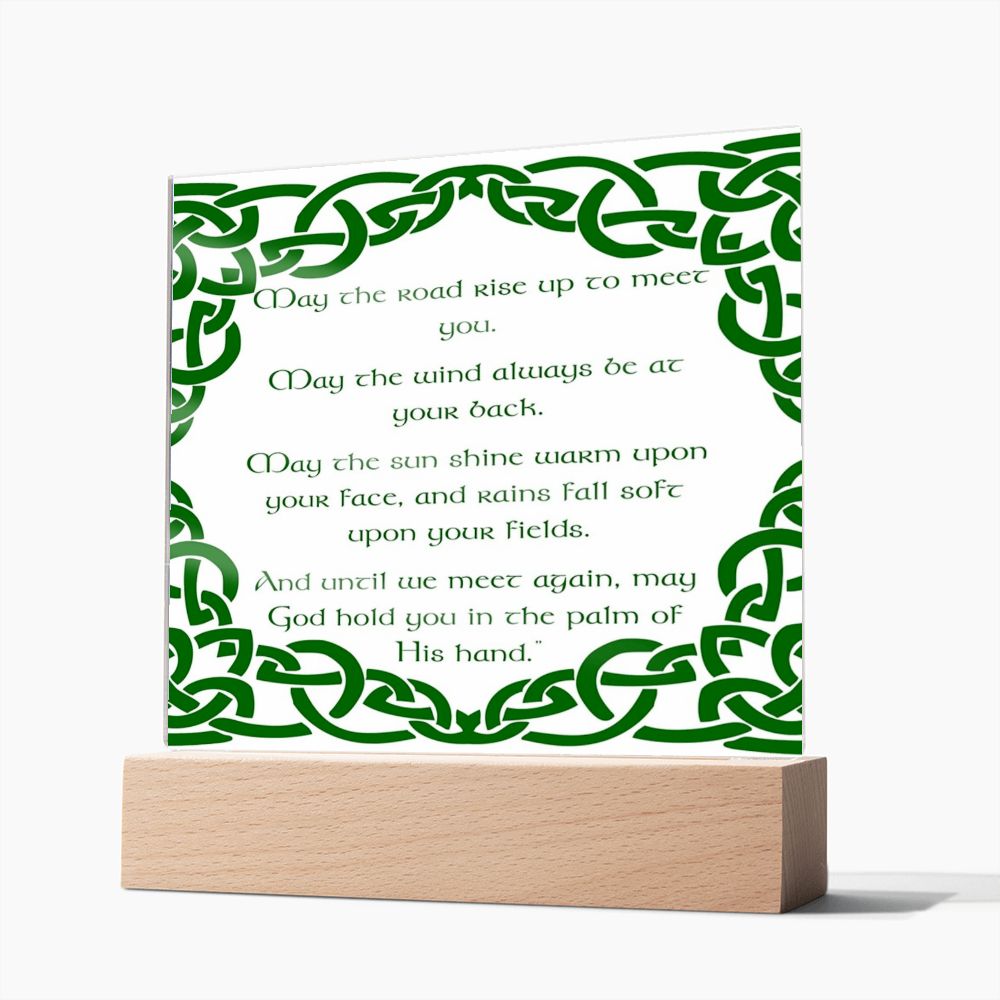 ☘️ May The Road Rise Up To Meet You Square Acrylic Plaque ☘️