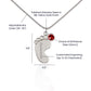 ☘️ Shamrock Custom Baby Feet Necklace with Birthstone ☘️