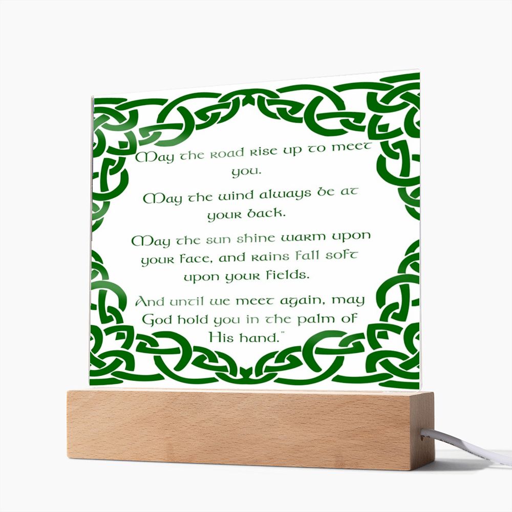☘️ May The Road Rise Up To Meet You Square Acrylic Plaque ☘️