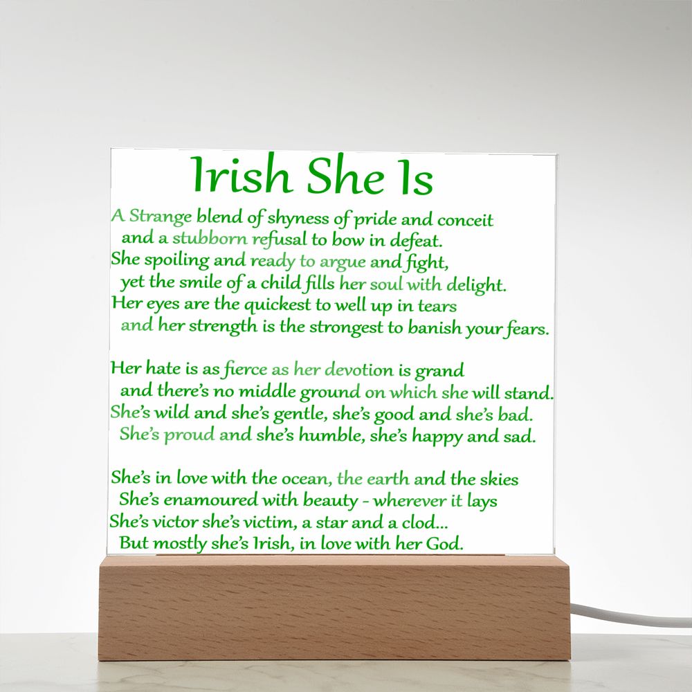 ☘️ Irish She Is Square Acrylic Plaque ☘️