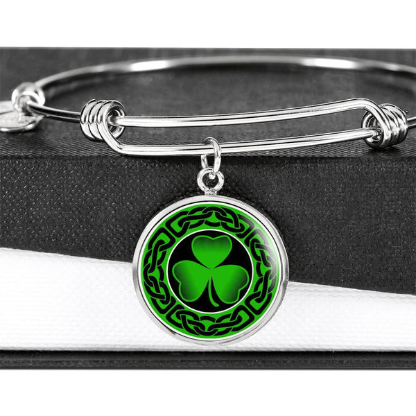 ☘️ Irish Shamrock Bangle Bracelet ☘️