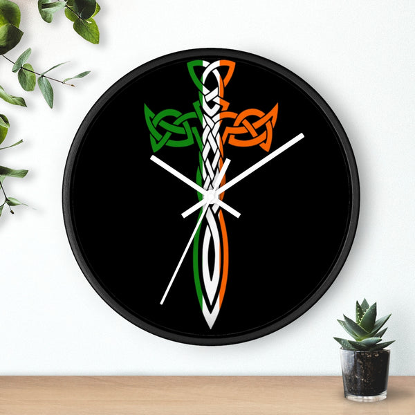 Irish Celtic Cross Dagger Wall Clock