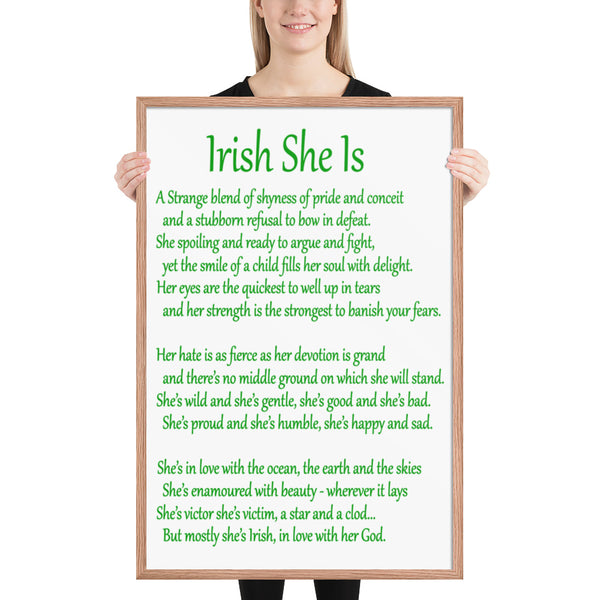☘️ Irish She Is Framed Poster ☘️