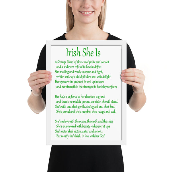 ☘️ Irish She Is Framed Poster ☘️