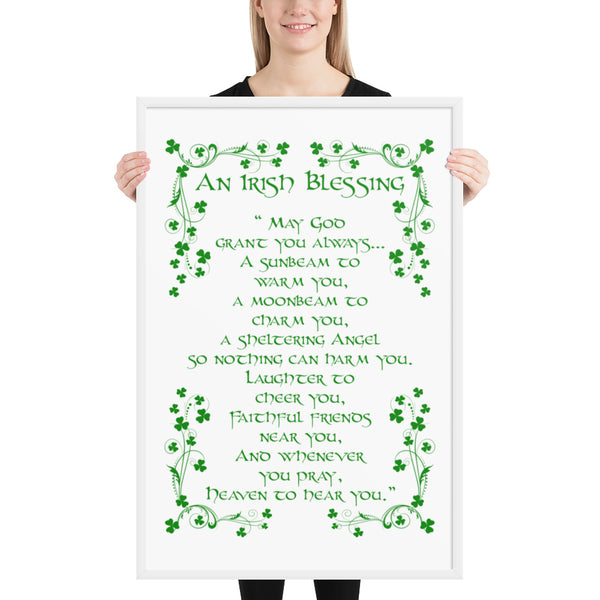 ☘️ An Irish Blessing Framed Poster ☘️