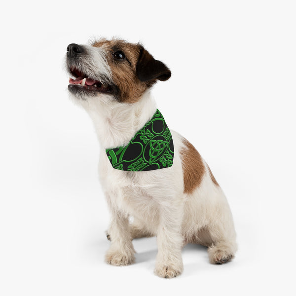 Irish Celtic Cross Shield Pet Bandana Collar