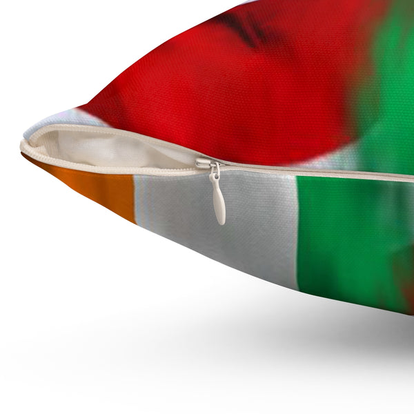 ☘️ American Irish Flag Spun Polyester Square Pillow☘️