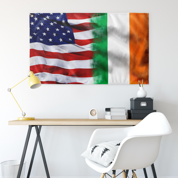 Distressed American Irish Flag