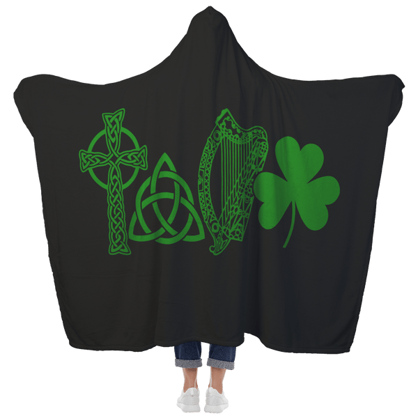 LOVE Ireland Hooded Blanket
