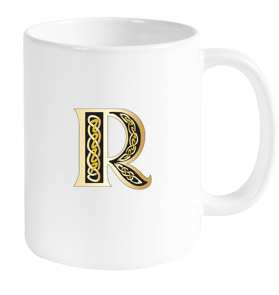 Irish Celtic Initial Mug - Initial R