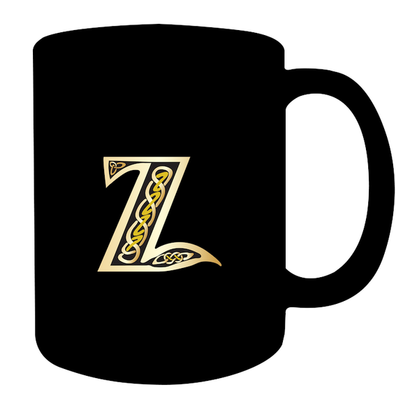 Irish Celtic Initial Mug - Initial Z