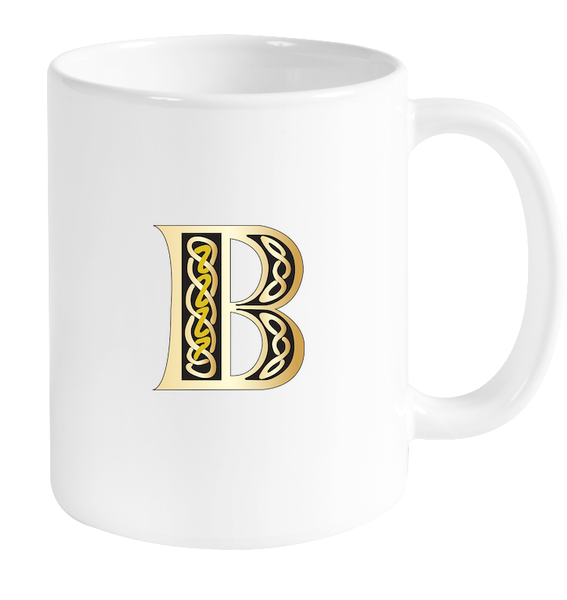 Irish Celtic Initial Mug - Initial B