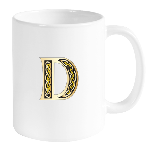 Irish Celtic Initial Mug - Initial D