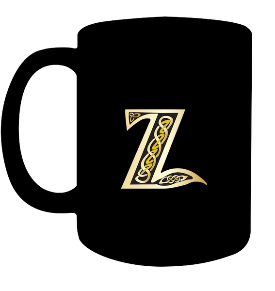 Irish Celtic Initial Mug - Initial Z
