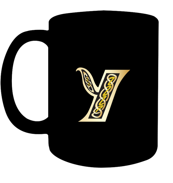 Irish Celtic Initial Mug - Initial Y
