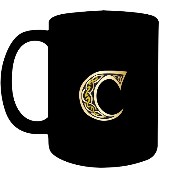 Irish Celtic Initial Mug - Initial C