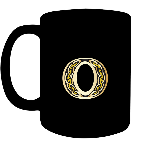 Irish Celtic Initial Mug - Initial O