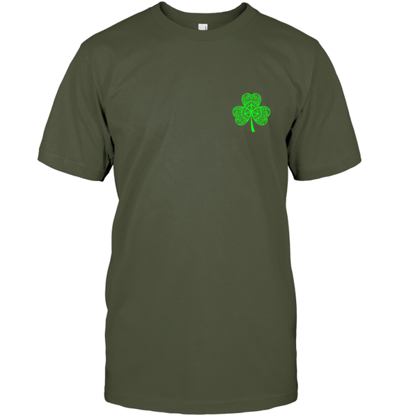 Irish By Blood....American By Birth (Back Print With Shamrock Front Print)
