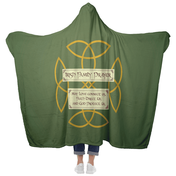 Irish Family Prayer Hooded Blanket