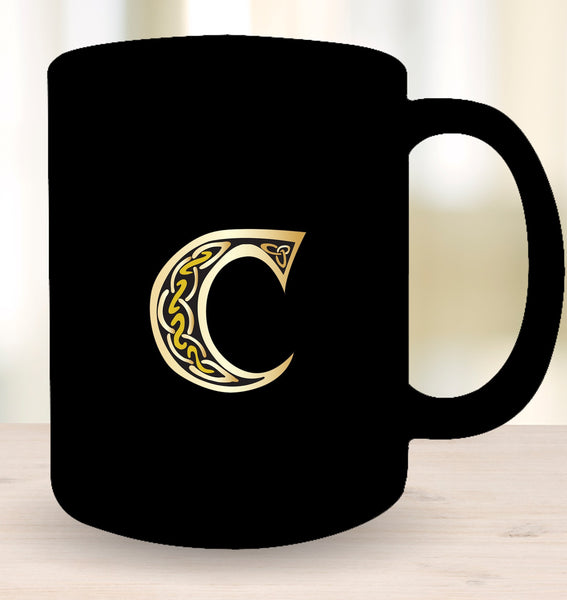 Irish Celtic Initial Mug - Initial C