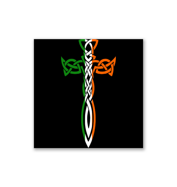Irish Celtic Cross Dagger Photo Tile