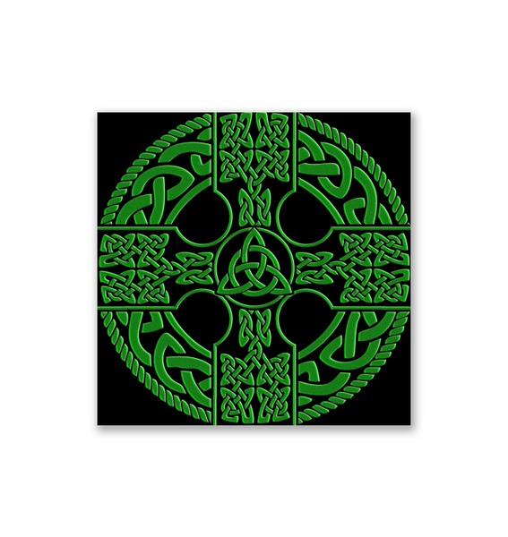 Irish Celtic Cross Shield Photo Tile