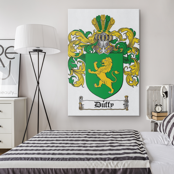 Irish Family Crest - Duffy - Canvas Print Wall Art