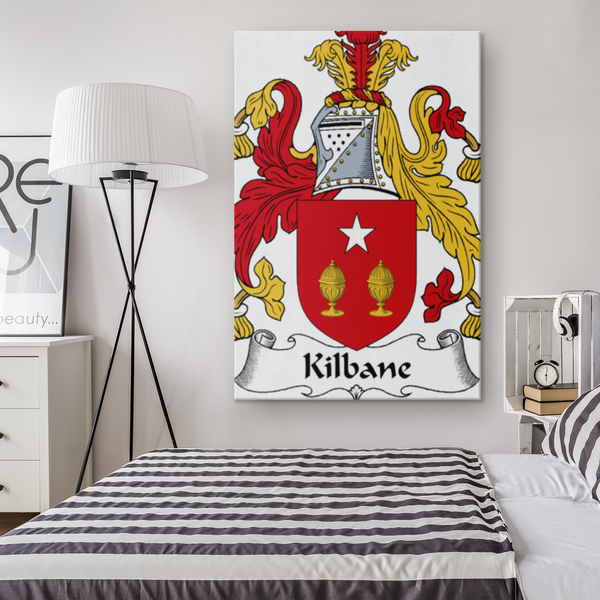 Irish Family Crest - Kilbane - Canvas Print Wall Art