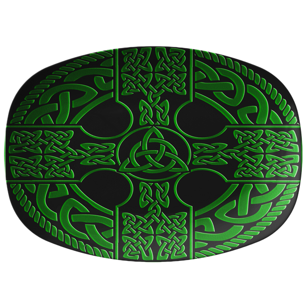 Irish Celtic Cross Shield Serving Platter